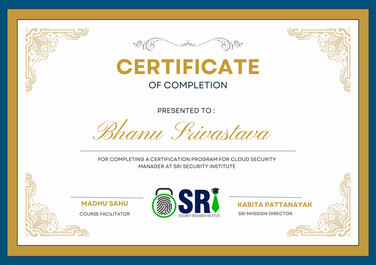 Certificate image